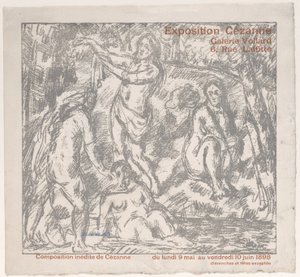 1898年5月9日至6月10日在Vollard画廊举办的塞尚展览目录封面...，1898年。 作者 保罗·塞尚