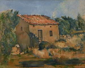 法语: Maison dans la campagne aixoise 普罗旺斯地区艾克斯附近的废弃房屋 作者 保罗·塞尚
