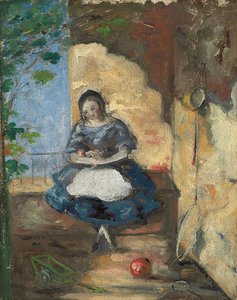 女孩小女孩，1872-3年 作者 保罗·塞尚