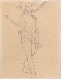 Harlequin, 1916年。 作者 保罗·塞尚