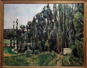 Les poplars 绘画保罗·塞尚 (1839-1906) 1879 年 0,65x0,81 m 巴黎，奥赛博物馆 作者 保罗·塞尚