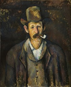 有管子的人，大约1892-1896。 作者 保罗·塞尚