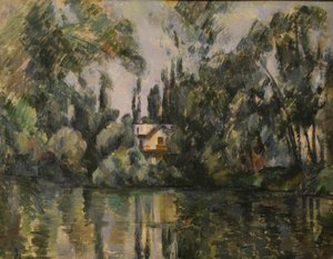 塞尚（P.Cézanne），马恩河畔的房子 作者 保罗·塞尚