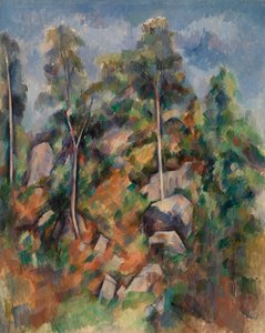 岩石和树木（Rochers et arbres） 作者 保罗·塞尚