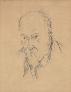 自画像[直页]，1897-1900。 作者 保罗·塞尚