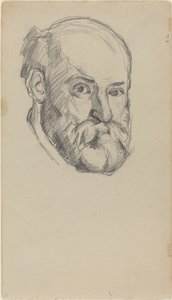 自画像[直页]，约1880-882。 作者 保罗·塞尚