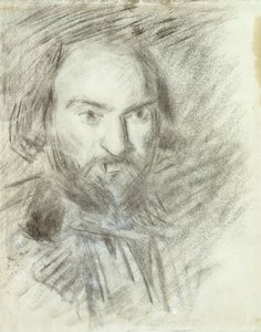 自画像；自画像，约1874年 作者 保罗·塞尚