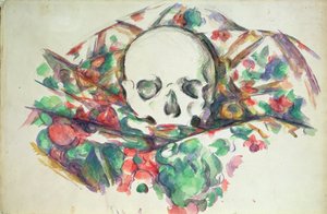 布料上的骷髅头，约1902年6月 作者 保罗·塞尚