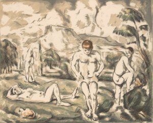 The Large Bathers Les Baigneurs, ca. 1898., ca. 1898. 作者 保罗·塞尚