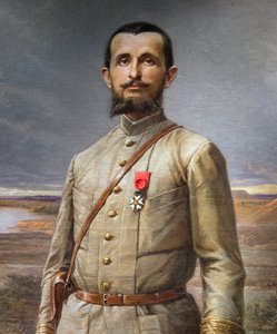 画作 "Le commandant Marchand "的细节（Jean Baptiste - Jean-Baptiste Marchand 作者 保罗·多米尼克·菲利普波特