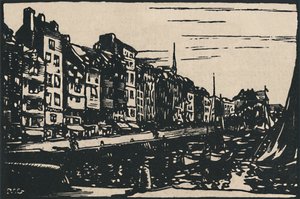 翁弗勒尔--老巴辛，1919年 作者 保罗·埃利·格内兹