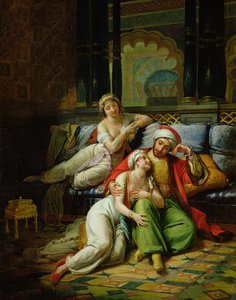 谢赫拉扎德（布面油画） 作者 保罗·埃米尔 (1794-1874) Detouche