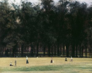 肯辛顿花园（布面油画） 作者 保罗·福迪斯·梅特兰