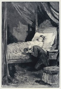 安娜卡列尼娜的插图：卡列尼娜生病期间在安娜的房间里（石版画） 作者 保罗·弗伦岑尼