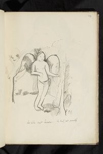 Avant et après - drawing "Les ailes sont lourdes. Le tout est primitif" 作者 保罗·高更