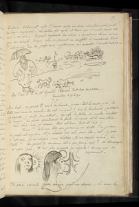 Avant et après - “小米尼翁”和他的狗在 Cythera 和咖啡馆里的两个头（自画像？）的文字和图画 作者 保罗·高更