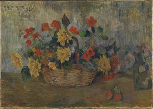 花篮，1884年。 作者 保罗·高更