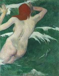 在海浪中或昂丁在海浪中或昂丁，1889年。 作者 保罗·高更