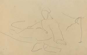 坐在地上的人物[直书] 作者 保罗·高更