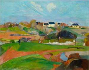 法语：Champs au Pouldu, ou Paysage au Pouldu 波尔杜风景区 作者 保罗·高更