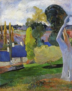 法语  Ferme en Bretagne II 布列塔尼农场 II 作者 保罗·高更