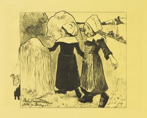 布列塔尼的喜悦，1889年 作者 保罗·高更