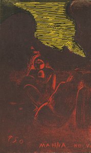 Mahna no Varua Ino 《恶魔之声》[背面]，1894-1895。 作者 保罗·高更