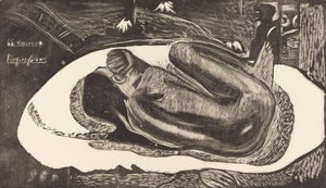 马诺亚-图帕帕乌，她被一个灵魂困扰着，1894年至1895年。 作者 保罗·高更