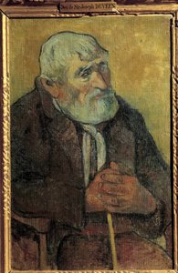 Old man with stick by Paul Gauguin (1848-1903) 1890 作者 保罗·高更