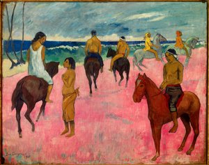 海滩上的骑手（1902） 作者 保罗·高更