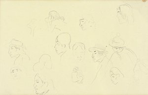 头目研究，约1893年 作者 保罗·高更
