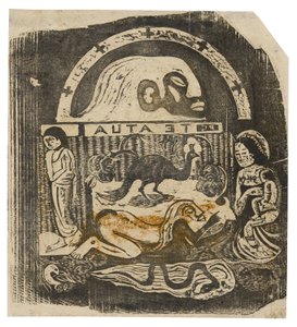 Te atua（神），选自晚期木块版画组曲 作者 保罗·高更