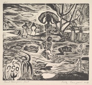 上帝的日子》，1894-95。 作者 保罗·高更
