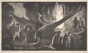 恶魔讲话，1893-94年。 作者 保罗·高更