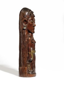 泰勒斯（Thérèse），约1902-3年（雕刻的蜜桃木，镀金和铜钉）（另请参阅2835560-1） 作者 保罗·高更