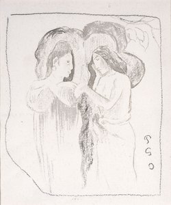 两名大溪地妇女，约1894年 作者 保罗·高更
