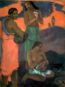海边的女人孕产，1899年 作者 保罗·高更