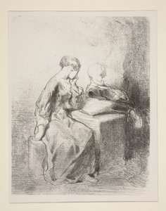 (LA LECTRICE.) 作者 保罗·加瓦尔尼