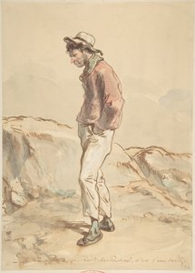 一个站在岸边的水手，1859-60。 作者 保罗·加瓦尔尼