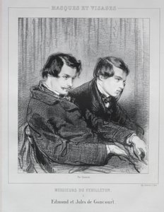 埃德蒙（Edmond）和朱尔斯·德古科特（Jules de Goncourt），1853年。 作者 保罗·加瓦尔尼