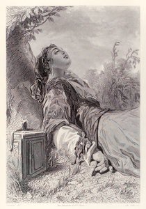 Gulliver和Glumdalclitch，来自Jonathan Swift的法国版Gullivers Travels