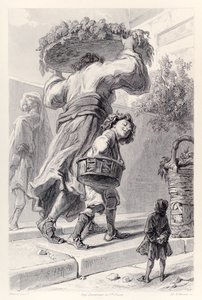 Gulliver和Lordbruldrud，来自Jonathan Swift的法国版Gullivers Travels 作者 保罗·加瓦尔尼
