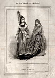 法国服装史：巴黎圣母院，1843年。 作者 保罗·加瓦尔尼