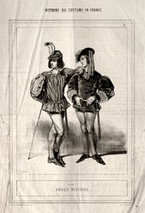 法国服装的历史：泰勒法官，1843年。 作者 保罗·加瓦尔尼