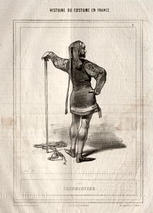 法国服装的历史：折磨器，1843年。 作者 保罗·加瓦尔尼