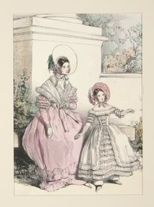 1838年7月Surate 薄纱连衣裙。 作者 保罗·加瓦尔尼