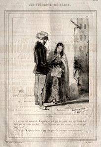 巴黎的学生，1842年。 作者 保罗·加瓦尔尼