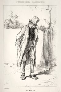 Physionomies Parisienne：在马累，1869年。 作者 保罗·加瓦尔尼