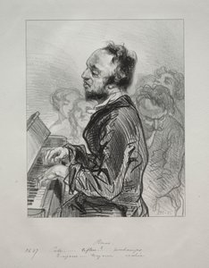 钢琴，1853年。 作者 保罗·加瓦尔尼