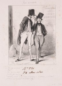 奖牌背面：Moi qui parle parle，1840年。 作者 保罗·加瓦尔尼